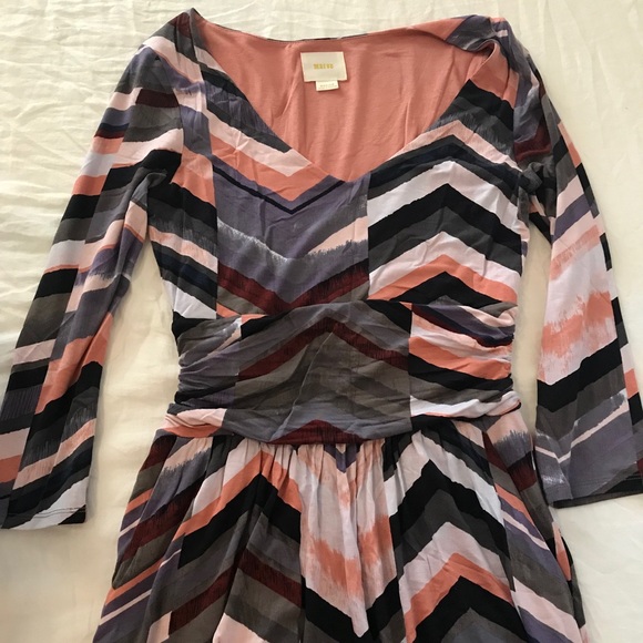 Anthro -Maeve maxi dress chevron - Picture 3 of 5